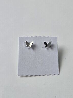 Silver Butterfly Stud Earrings